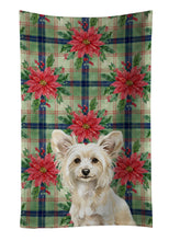 Load image into Gallery viewer, Powderpuff Chinese Crested Christmas PoinsettIas Kitchen Towel