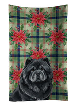 Load image into Gallery viewer, Black Chow Chow Christmas PoinsettIas Kitchen Towel