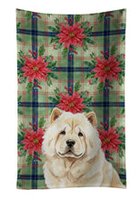 Load image into Gallery viewer, Cream Chow Chow Christmas PoinsettIas Kitchen Towel