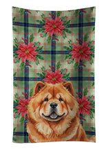 Load image into Gallery viewer, Red Chow Chow Christmas PoinsettIas Kitchen Towel