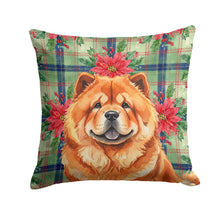 Load image into Gallery viewer, Red Chow Chow Christmas PoinsettIas Throw Pillow