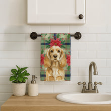 Load image into Gallery viewer, Buff Cocker Spaniel Christmas PoinsettIas Kitchen Towel