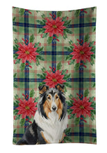 Load image into Gallery viewer, Tricolor Collie Christmas PoinsettIas Kitchen Towel