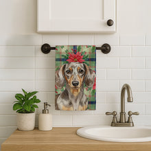 Load image into Gallery viewer, Dapple Dachshund Christmas PoinsettIas Kitchen Towel