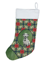 Load image into Gallery viewer, Dalmatian Christmas PoinsettIas Holiday Stocking