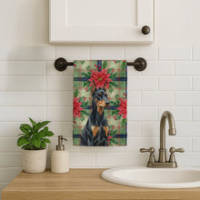 Load image into Gallery viewer, Doberman Pinscher Christmas PoinsettIas Kitchen Towel