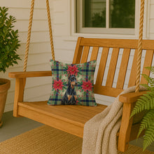 Load image into Gallery viewer, Doberman Pinscher Christmas PoinsettIas Throw Pillow