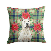 Load image into Gallery viewer, Dogo Argentino Christmas PoinsettIas Throw Pillow