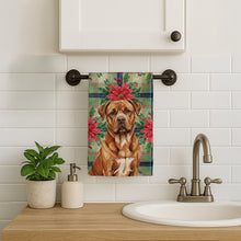 Load image into Gallery viewer, Mahogany Dogue de Bordeaux Christmas PoinsettIas Kitchen Towel