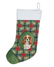 Load image into Gallery viewer, Blenheim English Toy Spaniel Christmas PoinsettIas Holiday Stocking