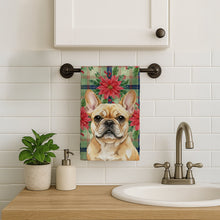 Load image into Gallery viewer, Fawn French Bulldog Christmas PoinsettIas Kitchen Towel