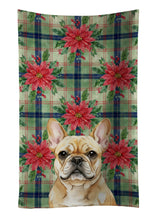 Load image into Gallery viewer, Fawn French Bulldog Christmas PoinsettIas Kitchen Towel