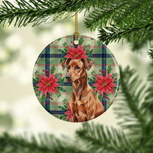 Load image into Gallery viewer, Red German Pinscher Christmas PoinsettIas Ceramic Ornament