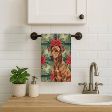 Load image into Gallery viewer, Red German Pinscher Christmas PoinsettIas Kitchen Towel