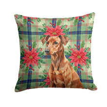 Load image into Gallery viewer, Red German Pinscher Christmas PoinsettIas Throw Pillow