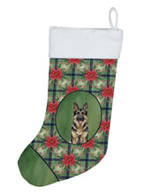 Load image into Gallery viewer, German Shepherd Christmas PoinsettIas Holiday Stocking