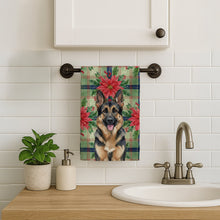 Load image into Gallery viewer, German Shepherd Christmas PoinsettIas Kitchen Towel
