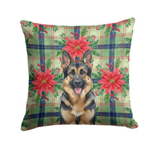 Load image into Gallery viewer, German Shepherd Christmas PoinsettIas Throw Pillow