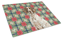 Load image into Gallery viewer, German Shorthaired Pointer Christmas PoinsettIas Glass Cutting Board
