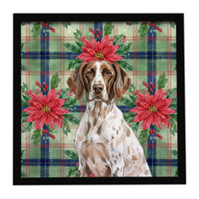 Load image into Gallery viewer, German Shorthaired Pointer Christmas PoinsettIas Framed Metal Print