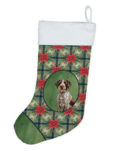 Load image into Gallery viewer, Roan German Wirehaired Pointer Christmas PoinsettIas Holiday Stocking