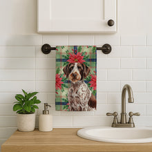 Load image into Gallery viewer, Roan German Wirehaired Pointer Christmas PoinsettIas Kitchen Towel