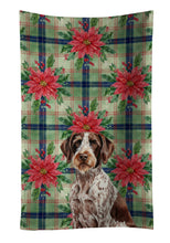 Load image into Gallery viewer, Roan German Wirehaired Pointer Christmas PoinsettIas Kitchen Towel