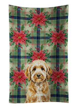 Load image into Gallery viewer, Goldendoodle Christmas PoinsettIas Kitchen Towel