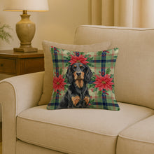 Load image into Gallery viewer, Gordon Setter Christmas PoinsettIas Throw Pillow