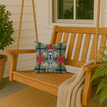 Load image into Gallery viewer, Blue Great Dane Christmas PoinsettIas Throw Pillow