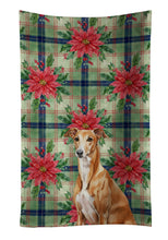 Load image into Gallery viewer, Red Greyhound Christmas PoinsettIas Kitchen Towel