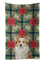 Load image into Gallery viewer, Tan Icelandic Sheepdog Christmas PoinsettIas Kitchen Towel