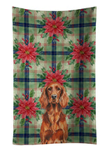 Load image into Gallery viewer, Irish Setter Christmas PoinsettIas Kitchen Towel