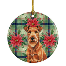 Load image into Gallery viewer, Irish Terrier Christmas PoinsettIas Ceramic Ornament