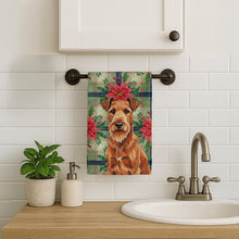 Load image into Gallery viewer, Irish Terrier Christmas PoinsettIas Kitchen Towel