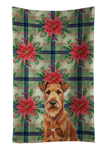 Load image into Gallery viewer, Irish Terrier Christmas PoinsettIas Kitchen Towel