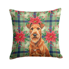 Load image into Gallery viewer, Irish Terrier Christmas PoinsettIas Throw Pillow