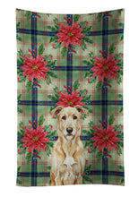 Load image into Gallery viewer, Wheaten Irish Wolfhound Christmas PoinsettIas Kitchen Towel