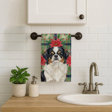 Load image into Gallery viewer, Tricolor Japanese Chin Christmas PoinsettIas Kitchen Towel