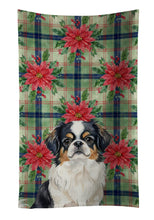 Load image into Gallery viewer, Tricolor Japanese Chin Christmas PoinsettIas Kitchen Towel