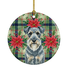 Load image into Gallery viewer, Kerry Blue Terrier Christmas PoinsettIas Ceramic Ornament