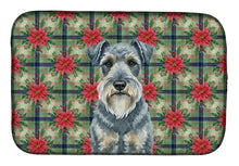 Load image into Gallery viewer, Kerry Blue Terrier Christmas PoinsettIas Dish Drying Mat