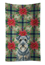 Load image into Gallery viewer, Kerry Blue Terrier Christmas PoinsettIas Kitchen Towel