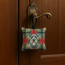 Load image into Gallery viewer, Kerry Blue Terrier Christmas PoinsettIas Hanging Square Fabric Ornament 3.5 x 3.5