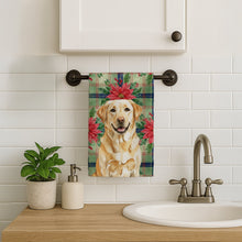 Load image into Gallery viewer, Yellow Labrador Retriever Christmas PoinsettIas Kitchen Towel