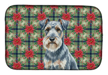 Load image into Gallery viewer, Blue Lakeland Terrier Christmas PoinsettIas Dish Drying Mat