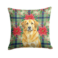 Load image into Gallery viewer, Lion Yellow Leonberger Christmas PoinsettIas Throw Pillow