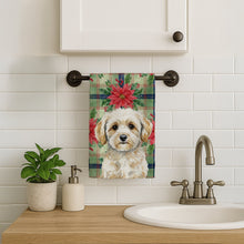Load image into Gallery viewer, Maltipoo Christmas PoinsettIas Kitchen Towel