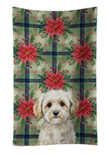 Load image into Gallery viewer, Maltipoo Christmas PoinsettIas Kitchen Towel