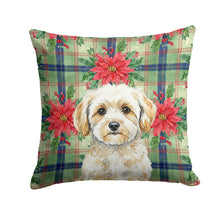 Load image into Gallery viewer, Maltipoo Christmas PoinsettIas Throw Pillow